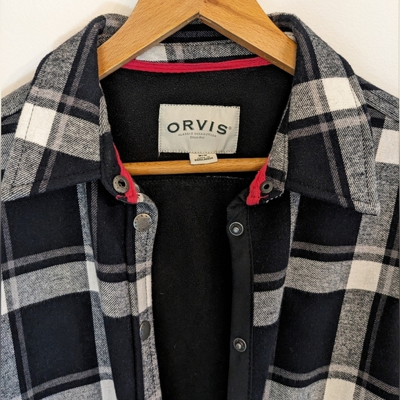 Orvis Fleece-lined Flannel Shirt Jacket, Shacket, Like New, Sz M - Picture 8 of 14